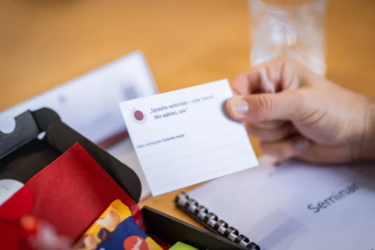 Reflexionskarte „Mein wichtigster Gedanke heute“ aus der Seminarbox von Modul Training