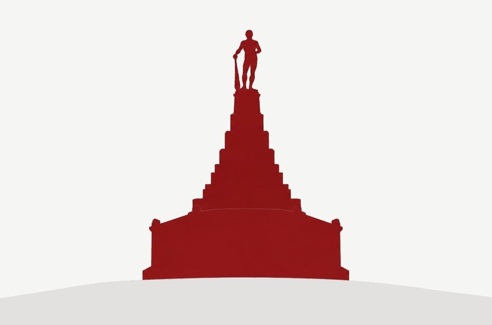 Seminare in Kassel: Herkules-Monument als Silhouette in Modulrot