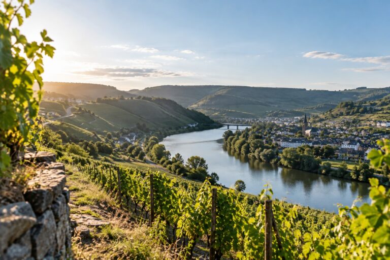 Sommerakademie Assistenz Management an der Mosel: Weinberge über dem Moseltal