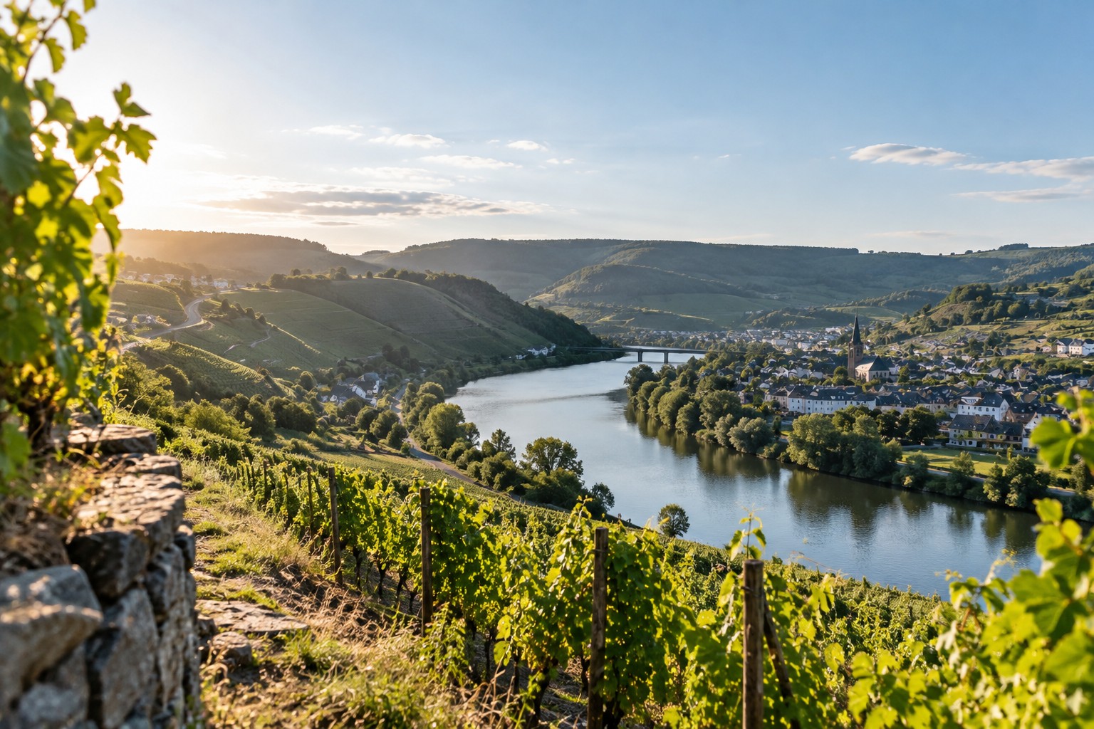 Sommerakademie an der Mosel: Weinberge über dem Moseltal